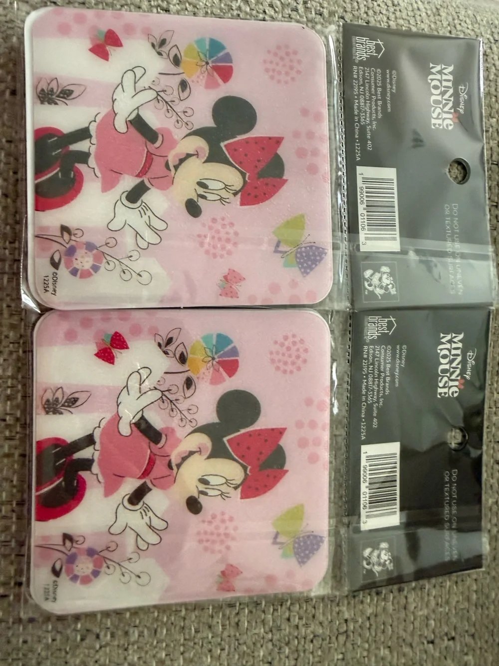 Disney Minnie Mouse Pink and Aqua TUB THREAD - Set (8)